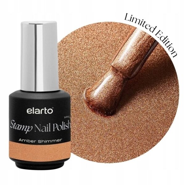 Lakier do stempli Elarto Amber Shimmer 7ml