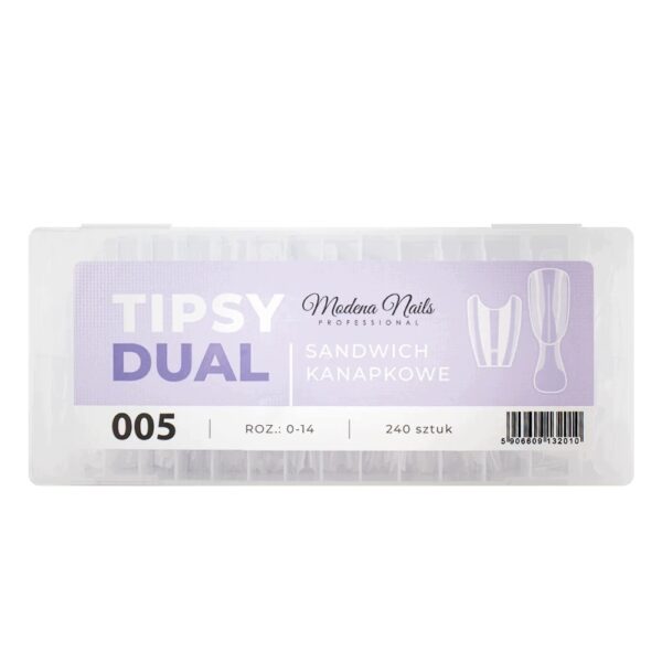 Tipsy kanapkowe przezroczyste Modena Nails Dual Sandwich 005 240szt