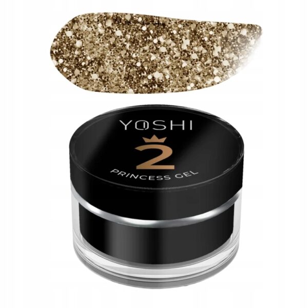 Żel do zdobień Yoshi Princess Gel UV LED No2 Gold 5g