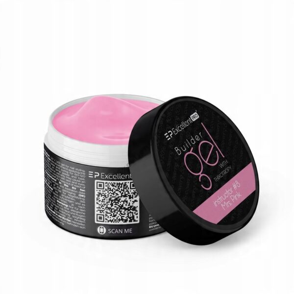 Żel budujący Excellent Pro Builder Gel Thixotropy Instructor #8 Mr Pink 15g