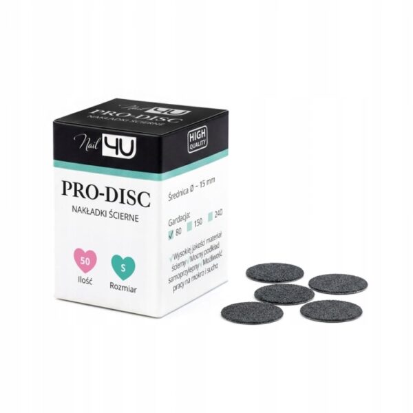 Nakładki na pododisc Nail4U Pro-Disc S 15mm #80 50szt